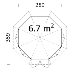 Huvimaja Palmako Veronica 4 6.7 m²
