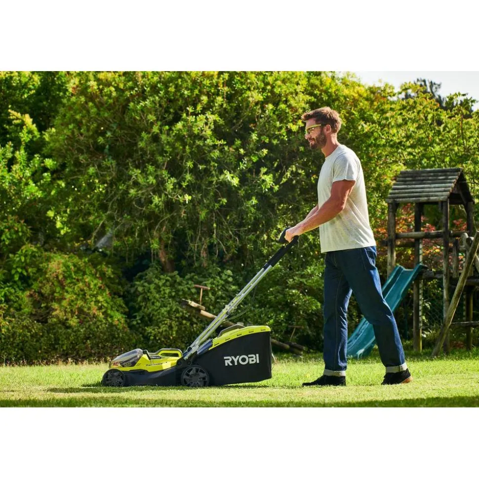 Hybridiruohonleikkuri Ryobi ONE+ RY18LMH37A-225 275 m² 18V/230V 2x2,5 Ah akuilla
