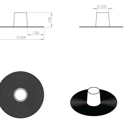 Höyrysulun tiiviste Vilpe HT-110, 130mm korkea