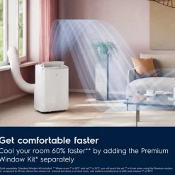Ilmastointilaite Electrolux Comfort 600 EXP34U339CW, siirrettävä, 3500W, 12000BTU, valkoinen