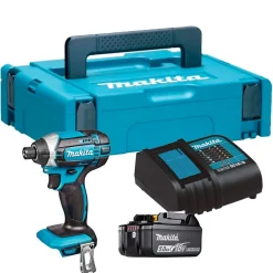 Iskevä akkuruuvinväännin Makita LXT DTD152 165Nm 18V 5,0 Ah akulla + Makpac 1