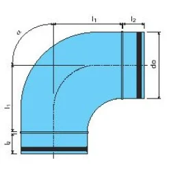 IV-muovikulmayhde 90° / 160 Uponor