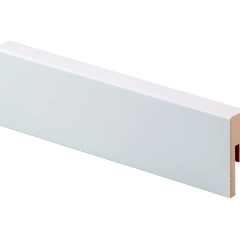 Jalkalista Maler R2 Aava 12x42x2750mm MDF valkoinen