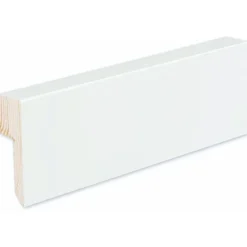 Jalkalista Siparila Kiille 20x70x3600 mm johtouralla puhtaanvalkoinen 4 kpl/pak