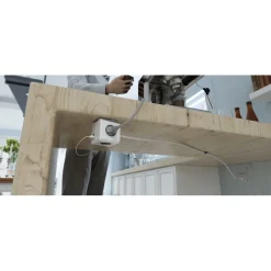 Jatkojohto Allocacoc PowerCube Extended USB 1,5 m 4-osainen + 2 x USB-A vihreä/valkoinen