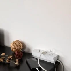 Jatkojohto Gelia 2+1+1 Kombi 2m 2-osainen +  1xUSB-A + 1xUSB-C valkoinen/harmaa