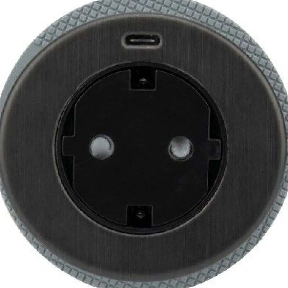 Jatkojohto Gelia Pöytäyksikkö 1+1 1,5m 1-osainen + 1xUSB-C + USB-A adapteri musta