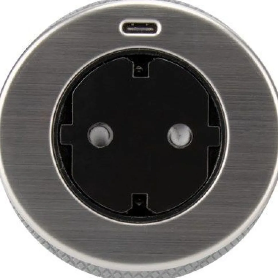 Jatkojohto Gelia Pöytäyksikkö 1+1 1,5m 1-osainen + 1xUSB-C + USB-A adapteri musta