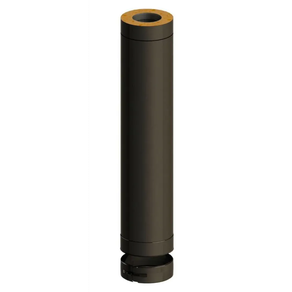 Jeremias Saunan Piippu ECO, 1000 mm jatko-osa Ø115 mm, musta