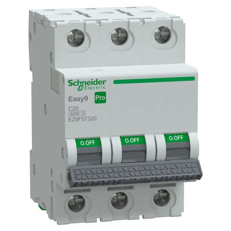 Johdonsuojakatkaisija Schneider Electric Easy9 MCB 3C20 6 kA