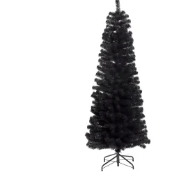 Joulukuusi Nordic Winter, Bling, kapea PVC, luokka C, 180x68cm, musta