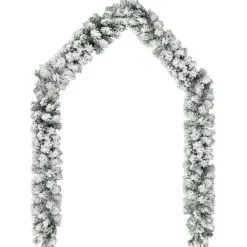 Jouluseppele lumihuurteella, vihreä, 20 m, PVC