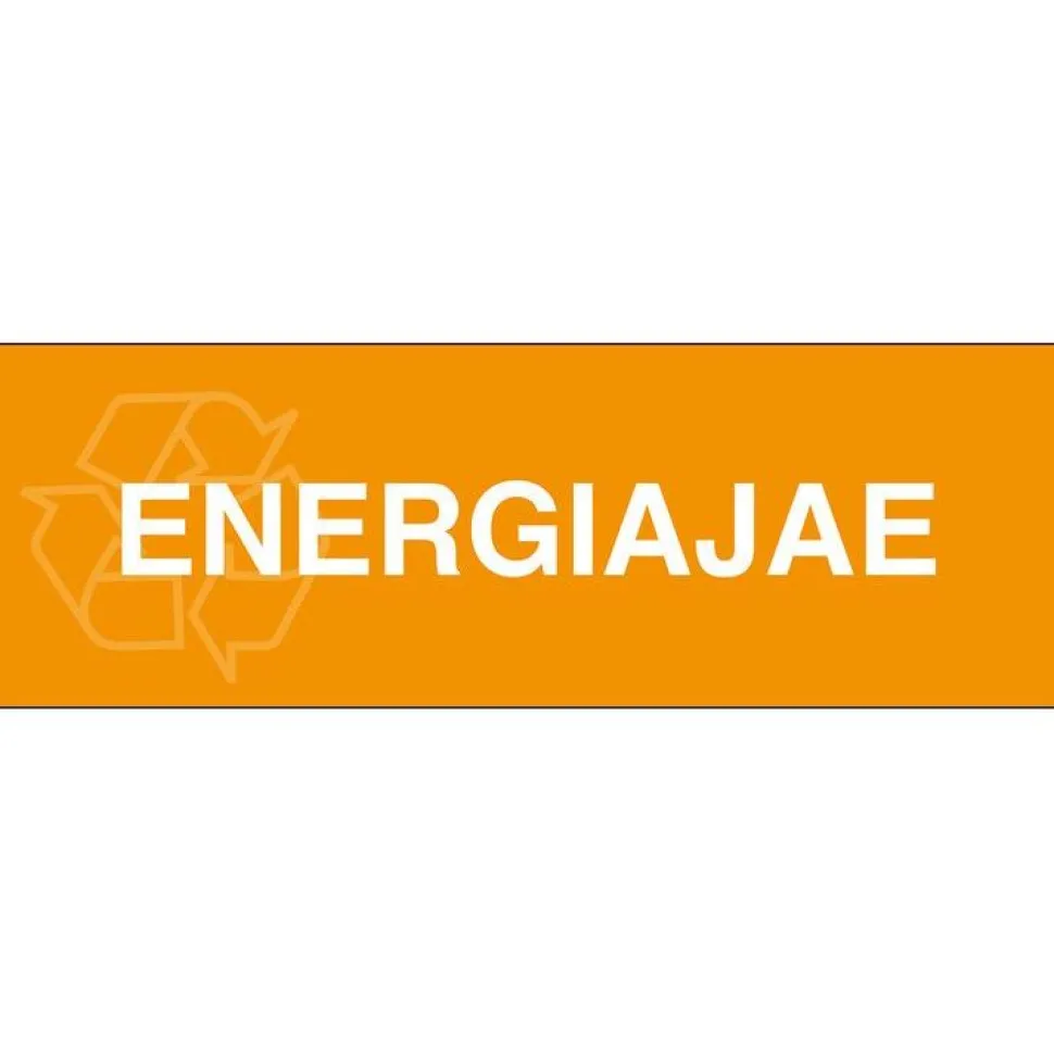 Jäteastian merkintätarra "Energiajae"