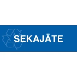 Jäteastian merkintätarra "Sekajäte"
