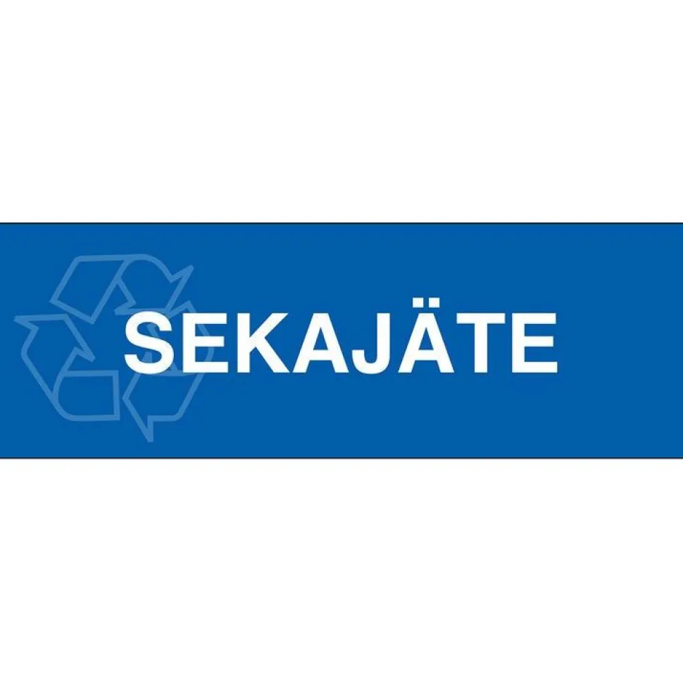 Jäteastian merkintätarra "Sekajäte"