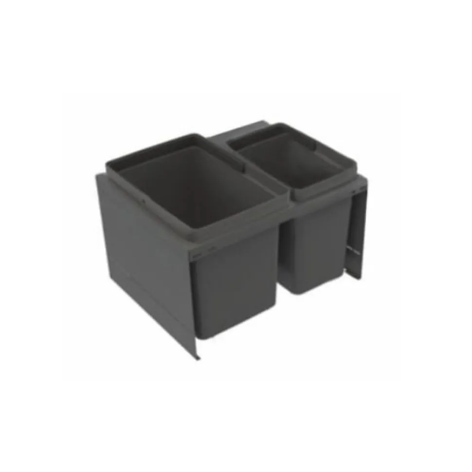 Jätelajittelujärjestelmä IMA Cube Compact M50 1x10L + 1x19L tummanharmaa