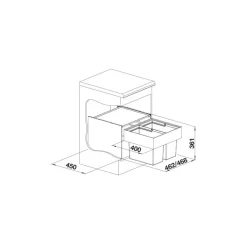 Jätevaunu Blanco Select II 50/2