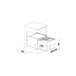 Jätevaunu Blanco Select II 50/3