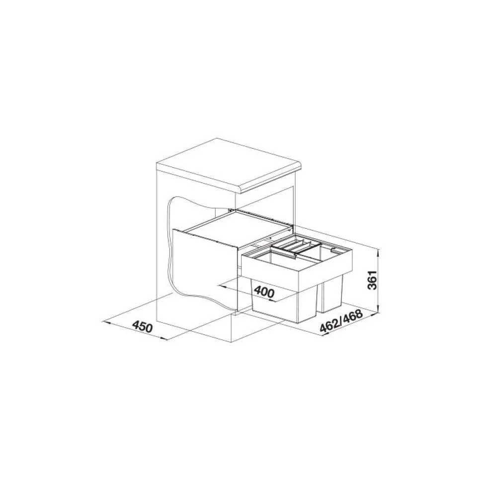 Jätevaunu Blanco Select II 50/3