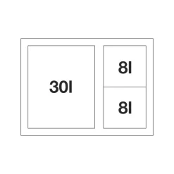 Jätevaunu Blanco Select II XL 60/3 Orga