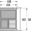 Jätevaunu Savo CARGO 60cm 2x13 + 1x28 l