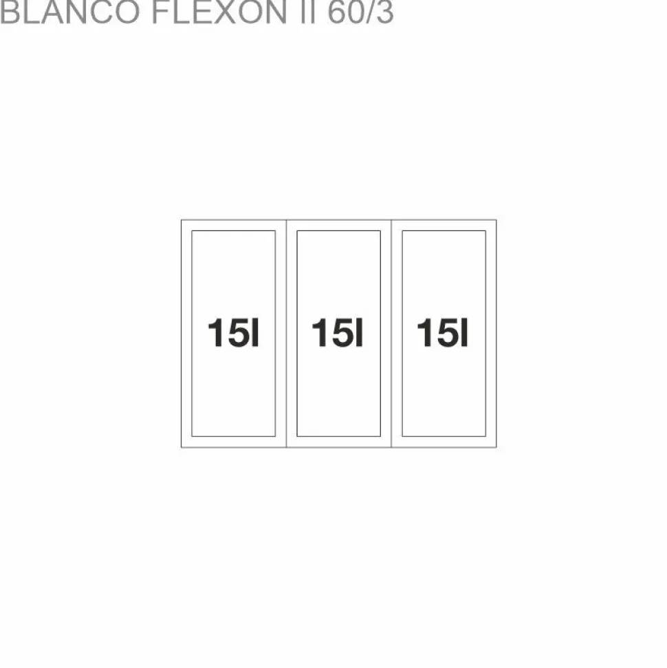 Jäteyksikkö Blanco Flexon II 60/3