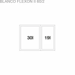 Jäteyksikkö Blanco Flexon II 60/2