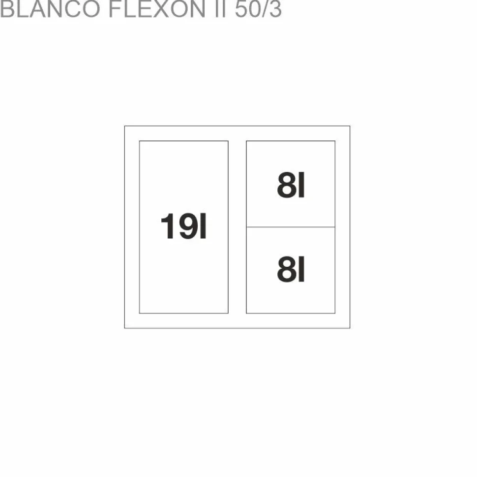 Jäteyksikkö Blanco Flexon II 50/3