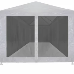 Juhlateltta 8 verkkosivuseinää 9x3m valkoinen