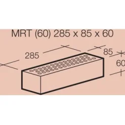 Julkisivutiili Wienerberger TERCA MRT 60 285x85x60mm grafiitinmusta retro 91 kpl/lava