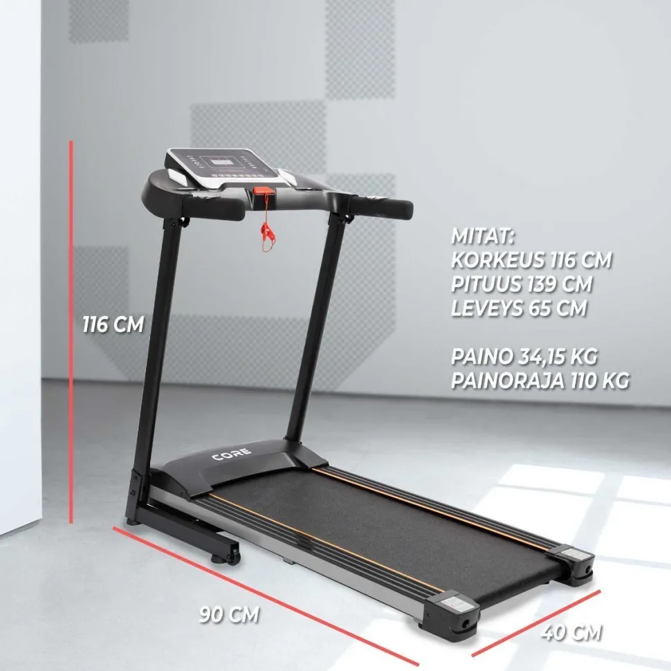Juoksumatto Core V2 12km/h taitettava
