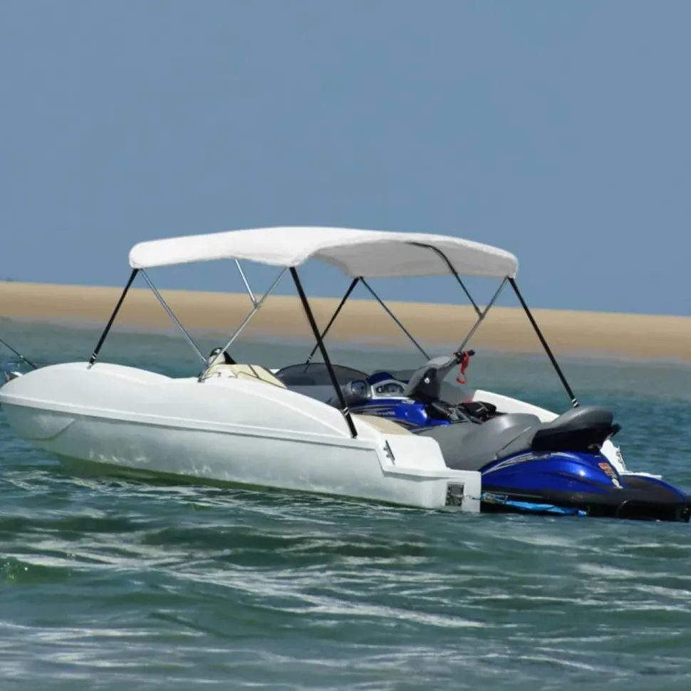 3-kaarinen bimini-kate, valkoinen, 183x140x137 cm