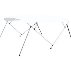 4-kaarinen bimini-kate, valkoinen 243x(230-244)x137 cm