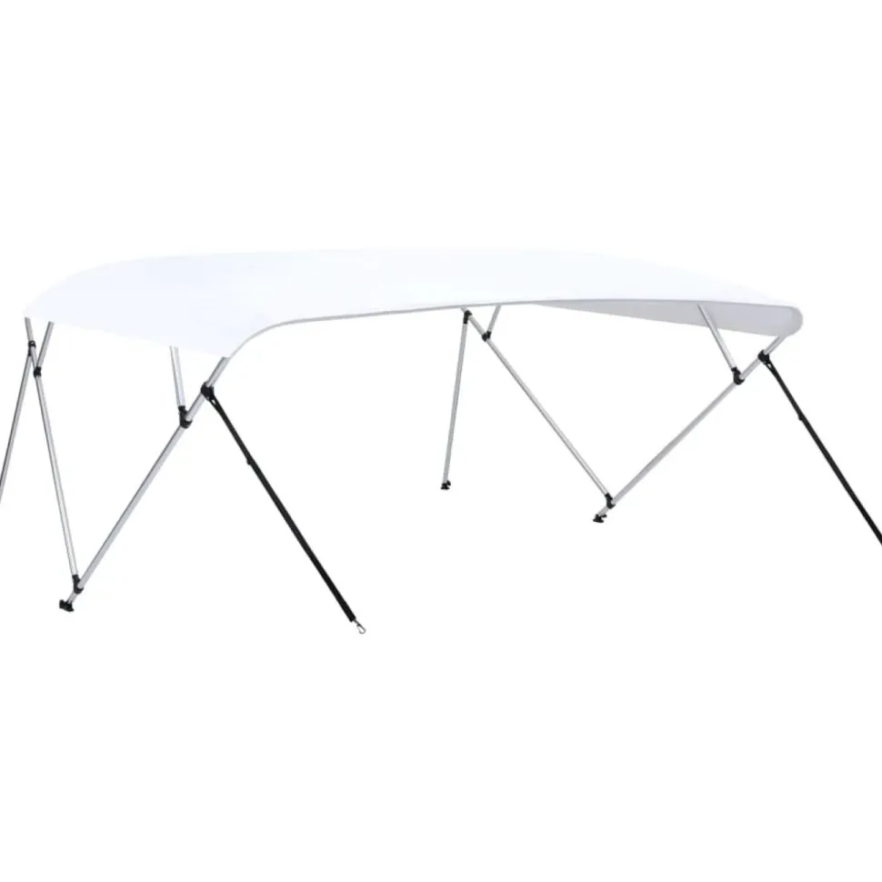 4-kaarinen bimini-kate, valkoinen 243x(230-244)x137 cm