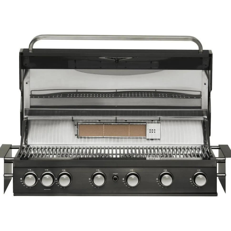 Kaasugrilli Mustang Black Jewel 6 built-in, 6 poltinta, upotettava, musta