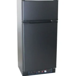 Kaasujääkaappi pakastelokerolla Sunwind Ventus 168, 60cm, 129/25 l, musta