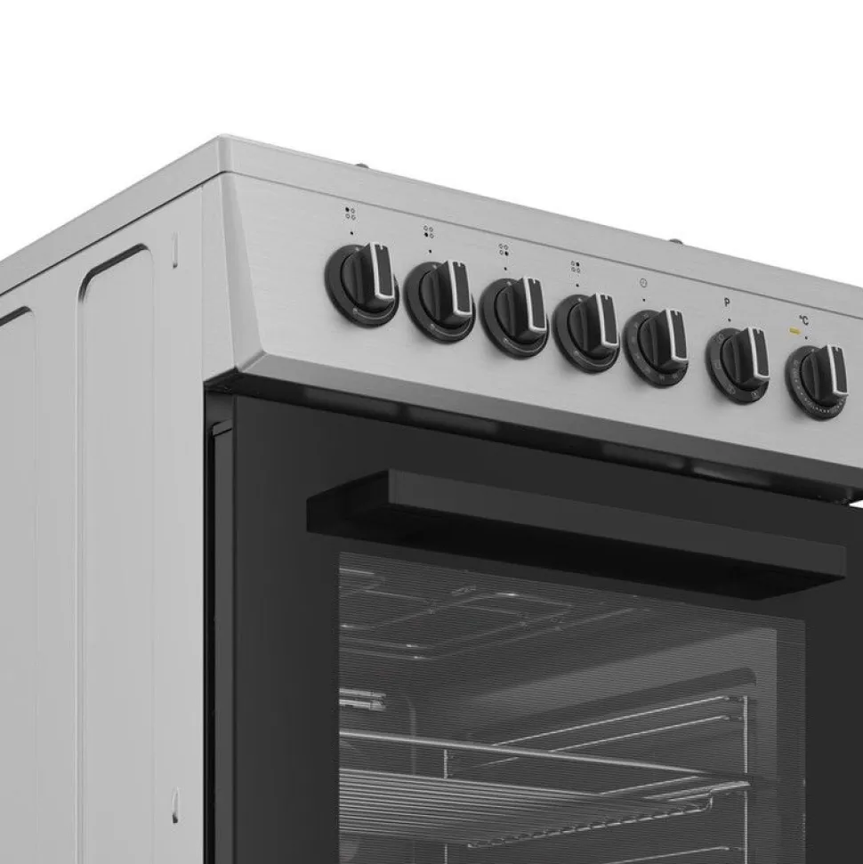 Kaasuliesi sähköuunilla Indesit I5G5PMX, 50cm, ruostumaton teräs