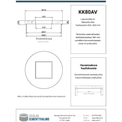 Kaivonkansi ø 800 mm aukolla naaras