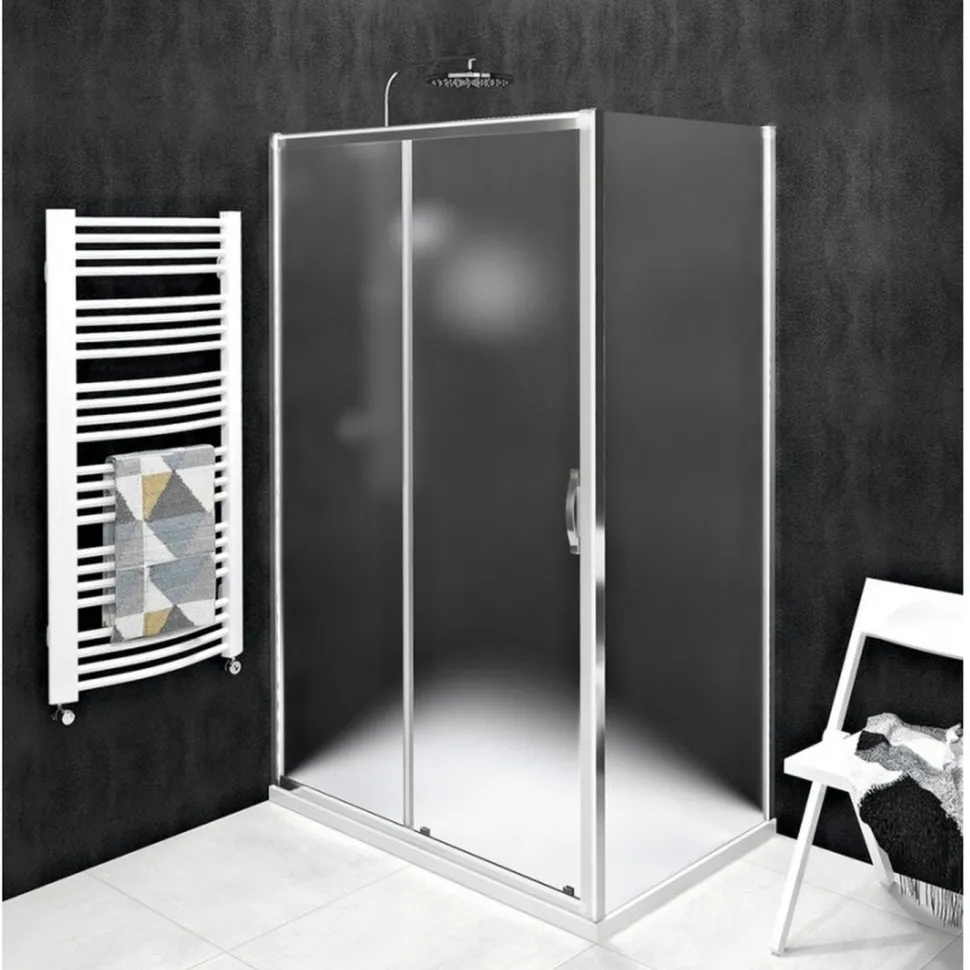 Kaksiosainen suihkuovi syvennykseen Interia Sigma Simply himmeä lasi eri kokoja