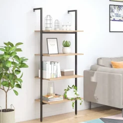 Kalteva hylly, 64x34x120-185cm, eri kokoja ja värejä