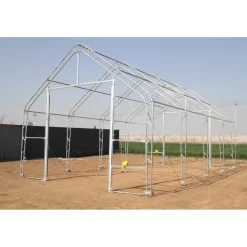 Kalustohalli Ranch Premium, 9.15x24.4x6.1m, 900g pvc, harmaa