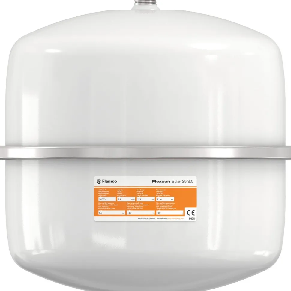 Kalvopaisunta-astia Flamco Flexcon Solar 8bar eri kokoja