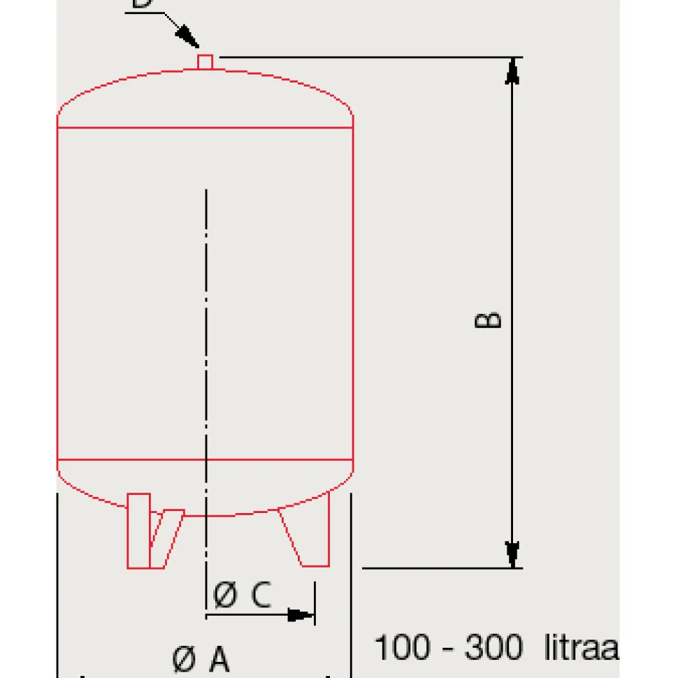 Kalvopaisunta-astia 300l 1,5/6 bar