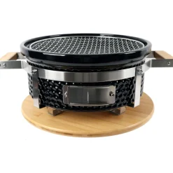 Kamado-grilli Easy Cooking Kamado Korea/Hibachi BBQ, Ø28 cm, pöytämalli, musta