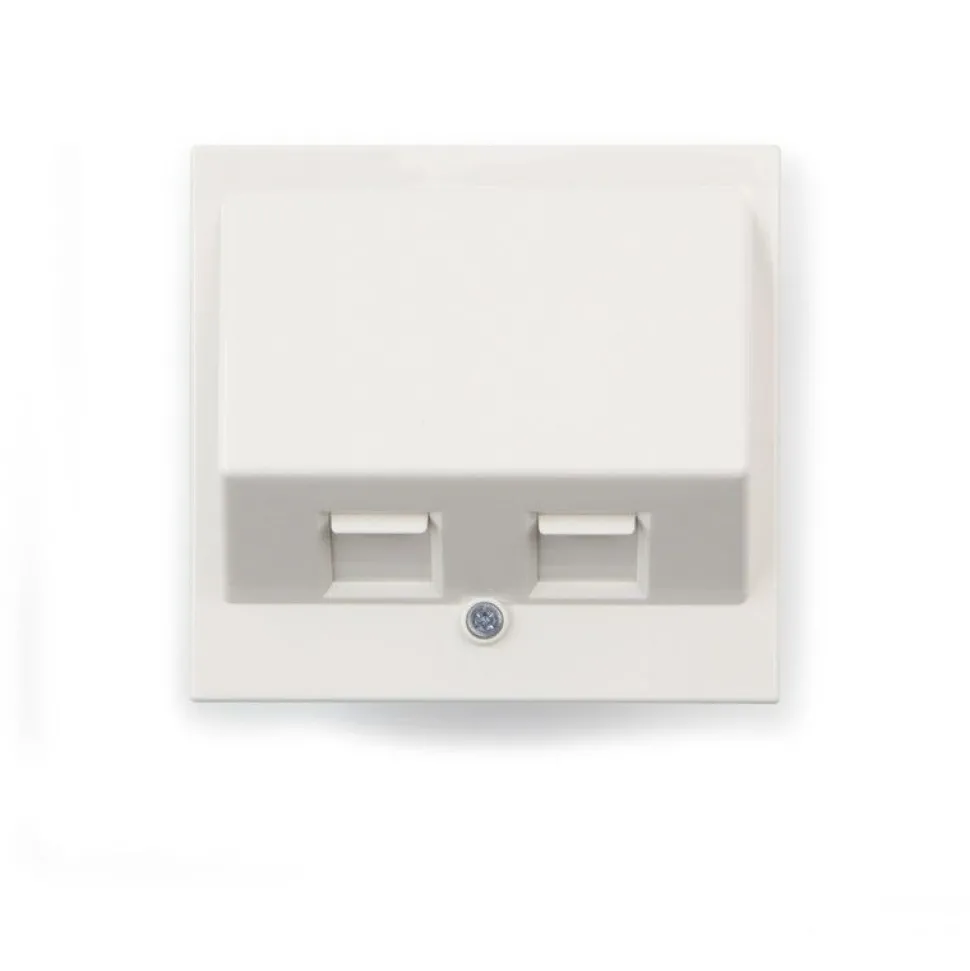 Kanavarasia Ensto Educt Adapteri 2XRJ45, Keystone, valkoinen