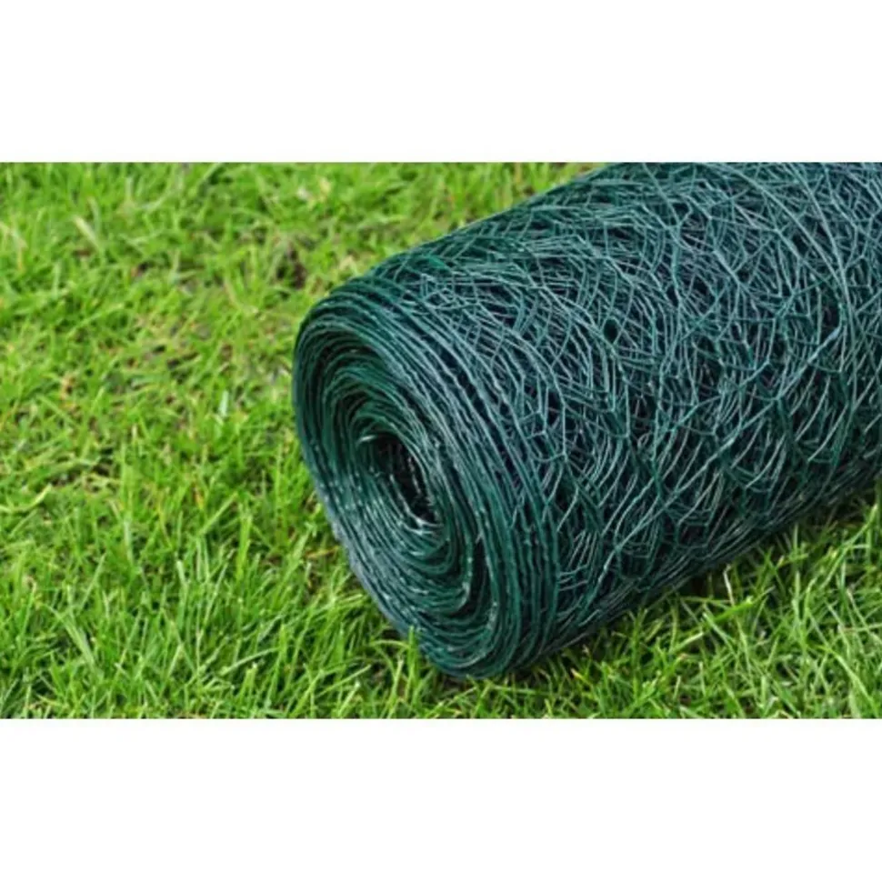 Kanaverkko galvanoitu PVC pinnoitteella silmäkoko 25mm 25x0.75m vihreä