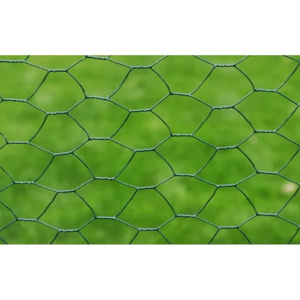 Kanaverkko galvanoitu PVC pinnoitteella silmäkoko 25mm 25x0.75m vihreä