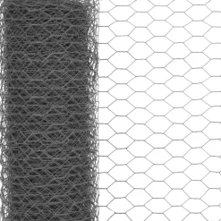 Kanaverkko teräs PVC pinnoitteella silmäkoko 36mm 36x1.5m harmaa