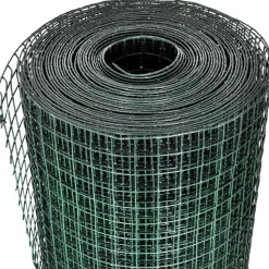 Kanaverkko 12x12mm galvanoitu PVC pinnoitteella 10x1m vihreä