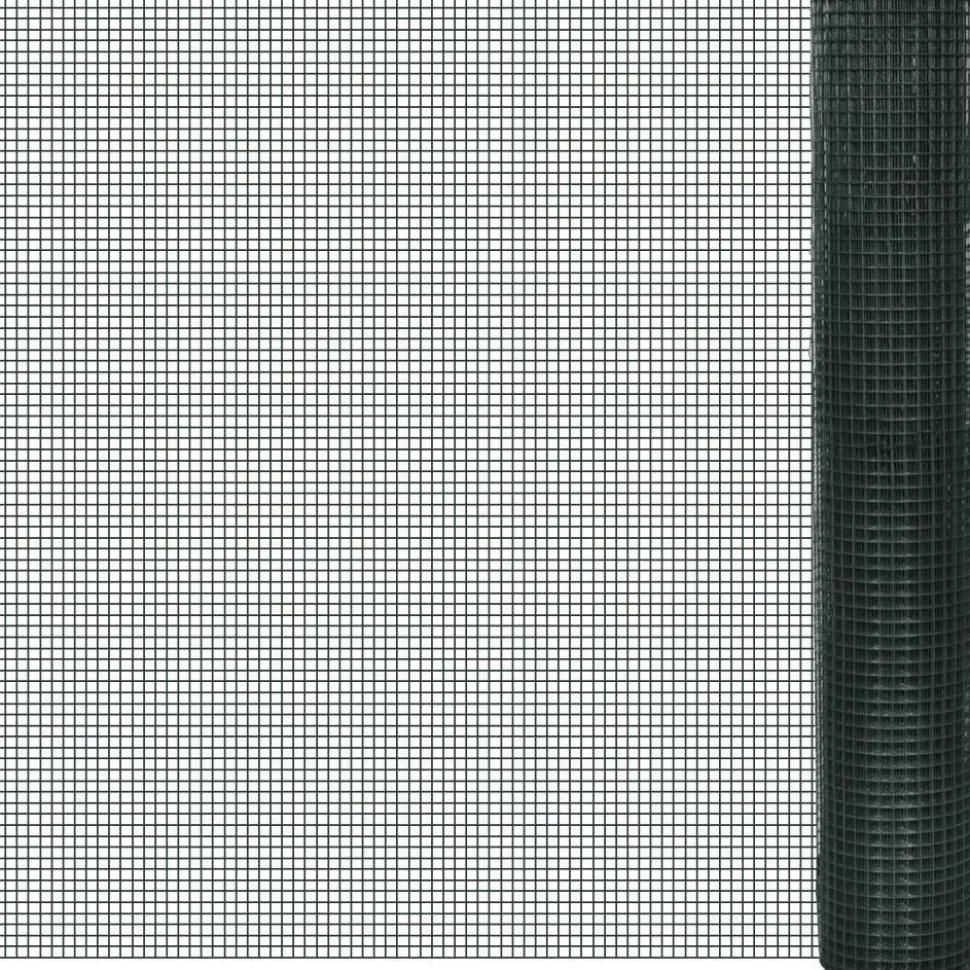 Kanaverkko 19x19mm galvanoitu PVC pinnoitteella 25x1m vihreä